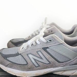 New Balance Light Gray and White Athletic Shoes